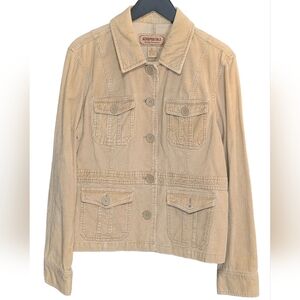 Aeropostale Y2K Corduroy 4 Pocket Tan Jacket
